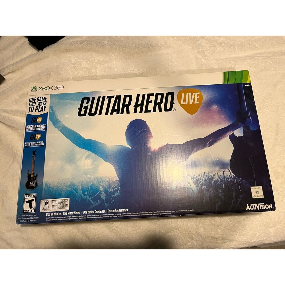 Guitar Hero Live Xbox 360 Guitar Bundle NEW SEALED Unopened Activision 2015